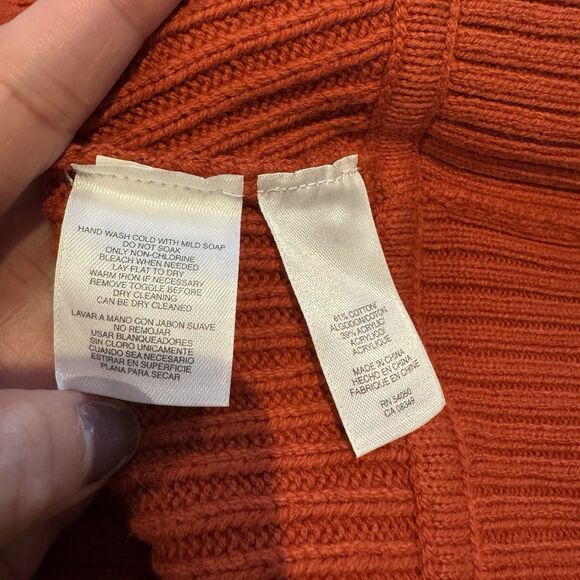 Jones New York Cozy Chic Pumpkin Spice Cardigan Sweater M Toggle Rib Knit NWT - Picture 7 of 7